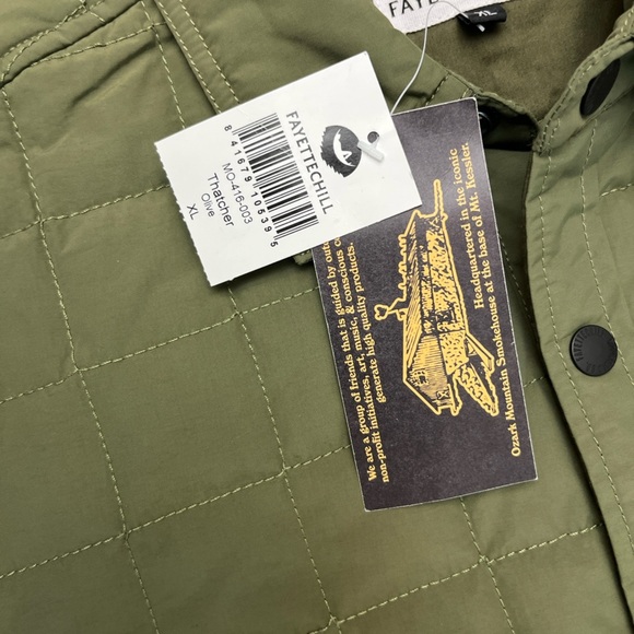 Fayettechill Thatcher Shirt Jacket Size XL Olive Green Utility Hipster Work NWT - Picture 9 of 13
